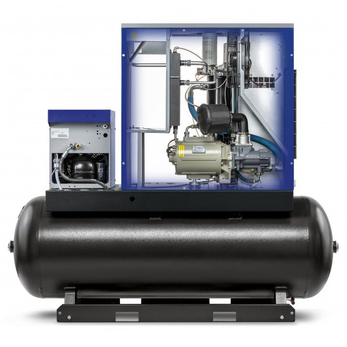 Screw compressor EcoPower Premium 25D IVR Combi Dry PM 13 bar 25 HP/18.5 kW 672 - 3503 l/min 500 l