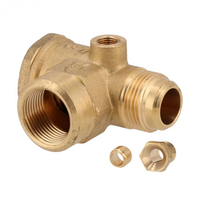 Non-return valve 3/4" female x 3/4" female x 1/8" female