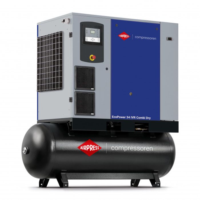 Screw compressor EcoPower 35D IVR Combi Dry 13 bar 35 HP/26 kW 840 - 4116 l/min 500 l