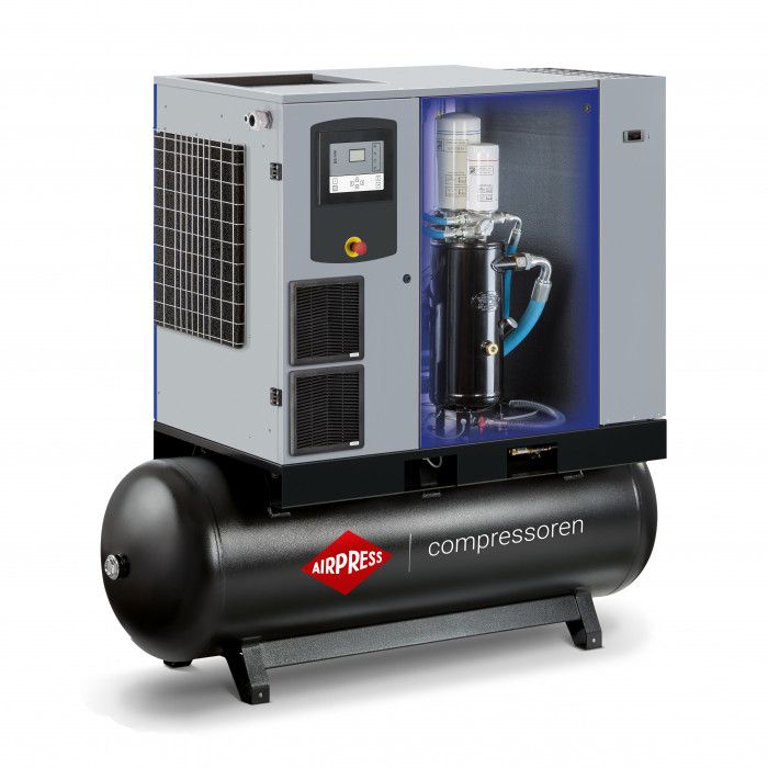 Screw compressor EcoPower 35D IVR Combi Dry 13 bar 35 HP/26 kW 840 - 4116 l/min 500 l