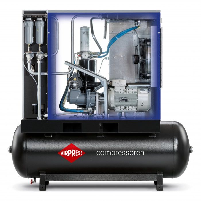 Screw compressor EcoPower 35D IVR Combi Dry 13 bar 35 HP/26 kW 840 - 4116 l/min 500 l