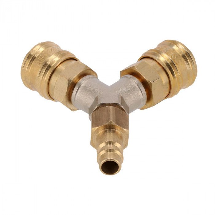 Y-piece quick coupling Euro 1/4"