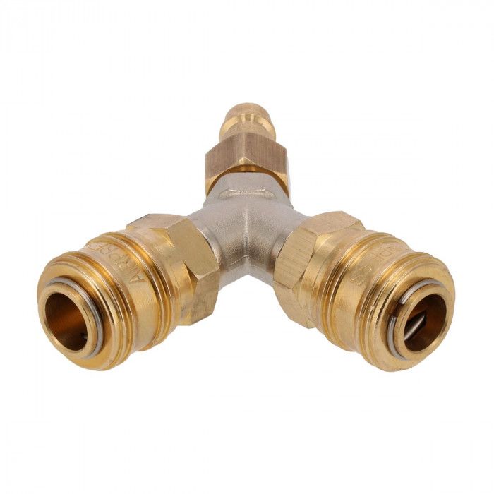 Y-piece quick coupling Euro 1/4"