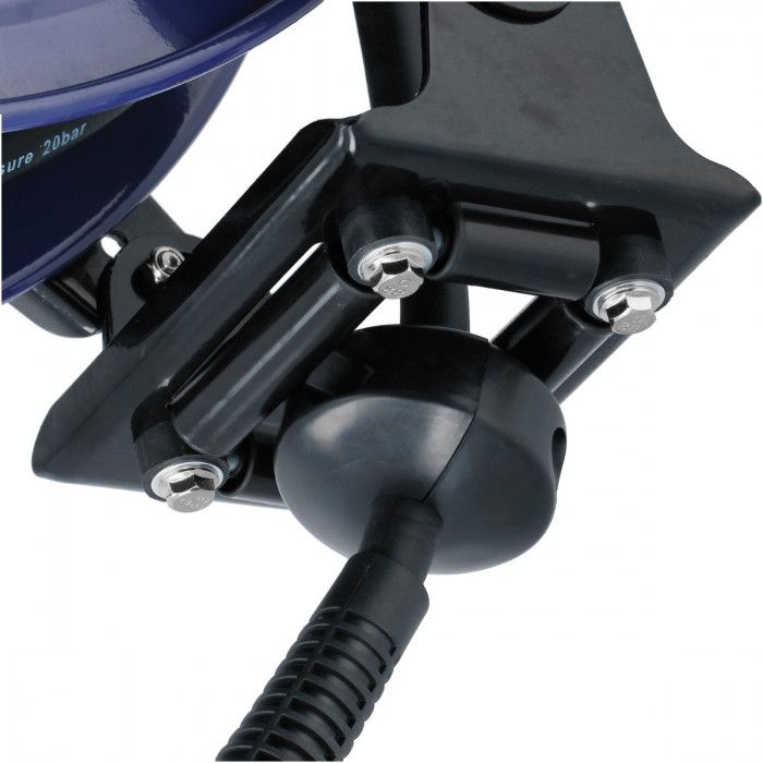 Air hose reel wall mounting 20 bar 20 m 3/8" 16 x 10 mm with swivel arm and set of plug-in nipples and universal quick coupling