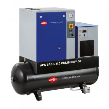 Screw Compressor APS 5.5 Combi Dry G2 Basic 10 bar 5.5 hp 516 l/min 200 l