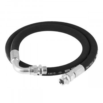 High-pressure air hose 3/8" 1.5 m straight + elbow fittings