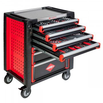 Tool trolley 217 tools 7 drawers