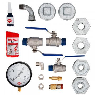 Installation kit air receiver 500-1500l 2" screw compressor 3/4" 2.2-15 kW 11 bar